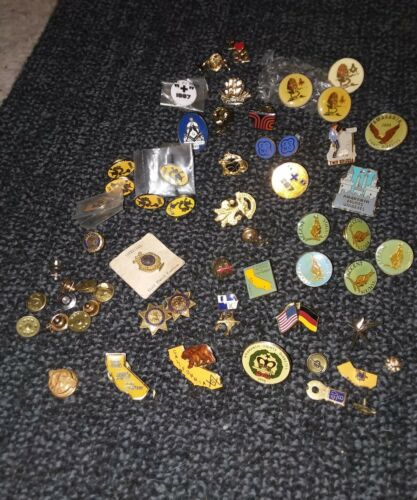 Vintage Lot of Pins with backs 50+
