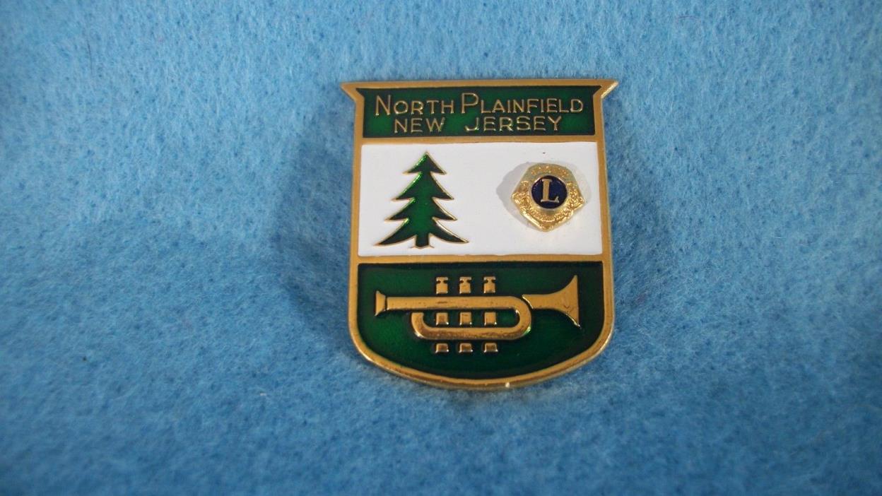 LIONS CLUB PIN North Plainfield New Jersey with Gift Box