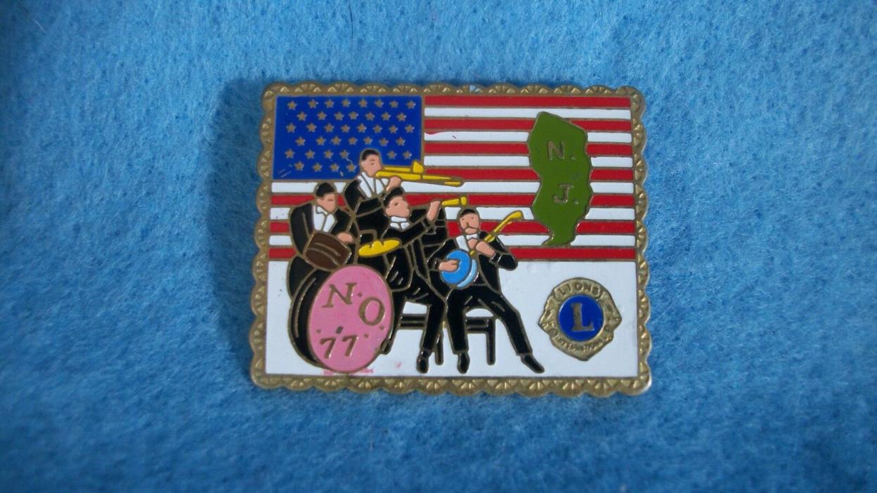 LIONS CLUB PIN New Jersey New Orleans '77 with Gift Box