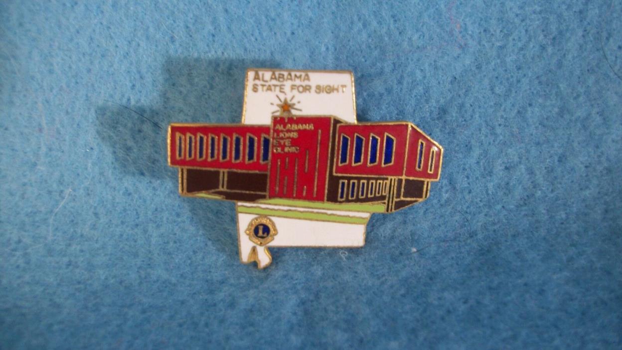 LIONS CLUB PIN ALABAMA STATE FOR SIGHT Alabama Lions Eye Clinic with Gift Box
