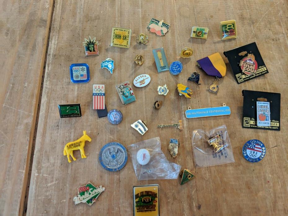 Lions Club Pins Collection Attendance Pins, Olympic Pins, Final Four Pins