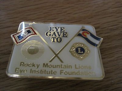 Lions Club Pin, Rocky Mountain Lions Eye Institute Foundation