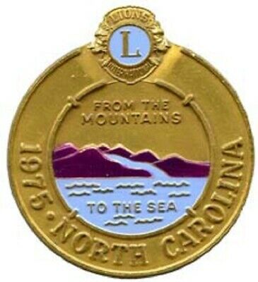 Lions Club Pins - North Carolina 1975 From Mountains To Sea