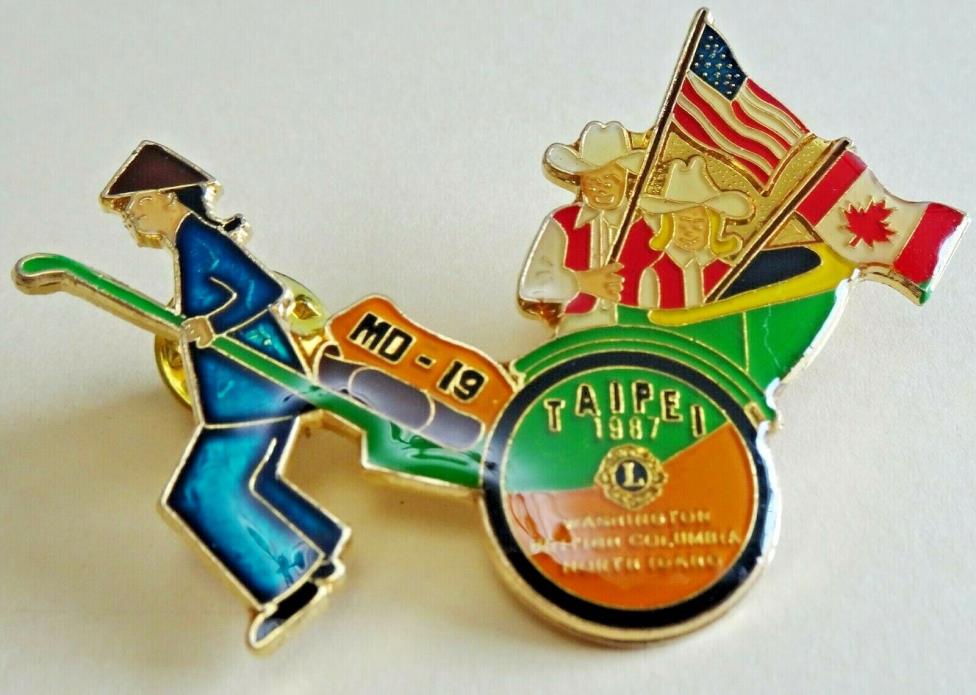 Lions MD 19 International Convention Taipei 1987 Pin