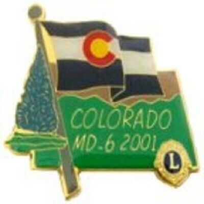 Lions Club Pins - Colorado 2001 State Flag Blue Spruce