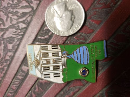 Lions Club Pin, 1981 Mississippi, The Hospitality State, Phoenix