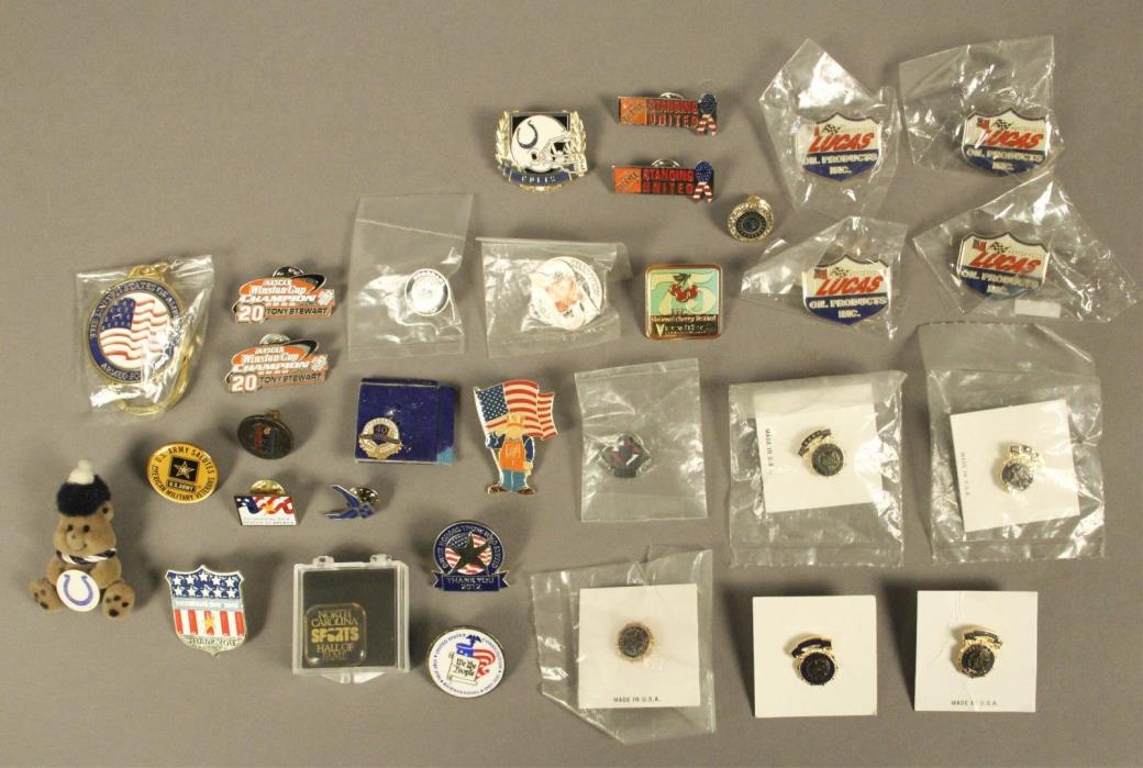 20+ Assorted Pins American Legion Knights of Columbus UAW Home Depot Lot