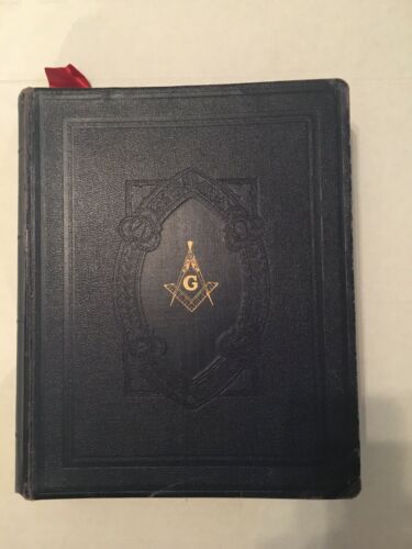 1951 Masonic Edition FULL Size Red Letter Edition Holy Bible HERTEL No Writing