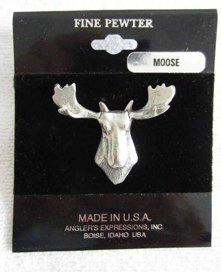 NWT Pewter moose hat pin