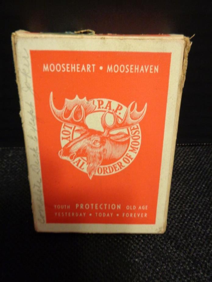 Vintage The Loyal Order of Moose Fraternity Playing Cards