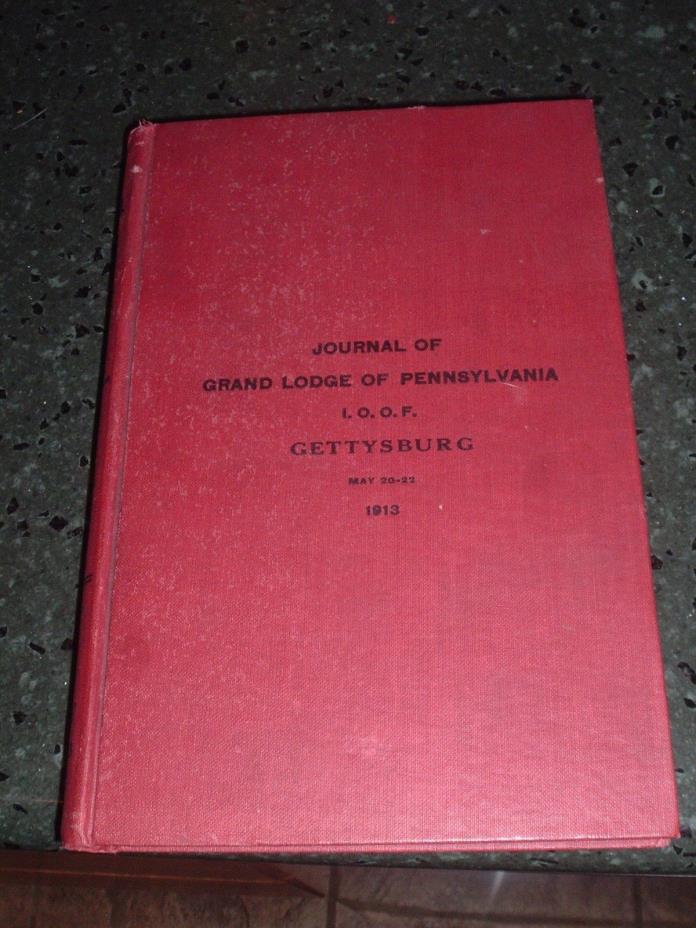 Gettysburg, Pennsylvania Antique Book 1913 Odd Fellows Grand Lodge 368 pgs