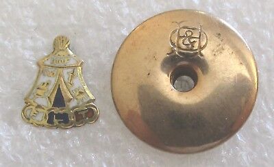 Antique 10K Gold IOOF Odd Fellows Encampment Membership Tiny Lapel Pin