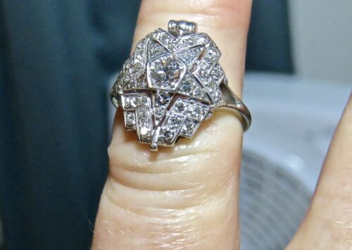 Eastern Star Ladies Diamond Ring With Gavel