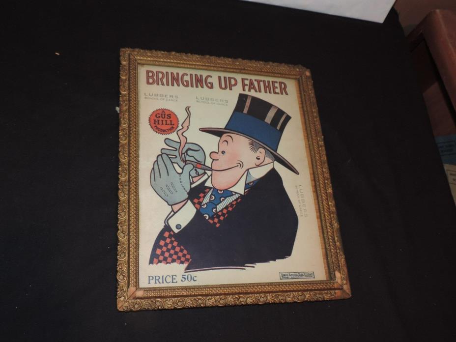 GOLDEN AGE COMIC BOOK 1930s BRINGING UP FATHER FRAMED SHEET MUSIC ROSSITER