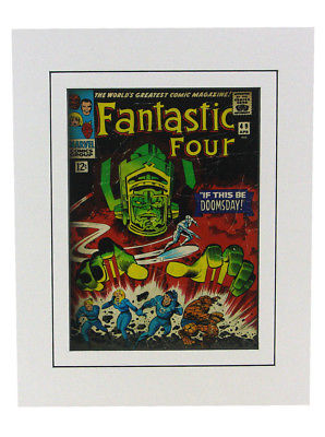 Fantastic Four #49 Cover Art Print Matted Jack Kirby Galactus Marvel Comics New
