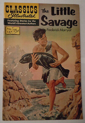 Classics Illustrated #137 The Little Savage HRN 166 Very Fine Condition