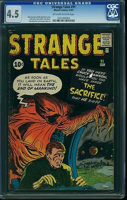 Strange Tales # 91--CGC Universal slab--4.5...VG+ grade--ge...1961 comic book