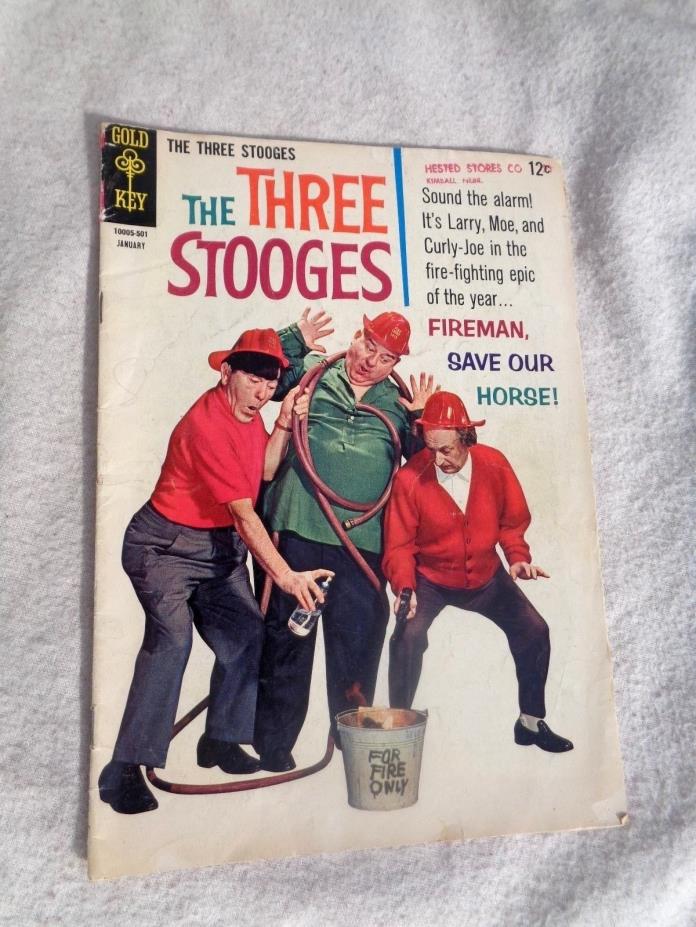 THREE STOOGES COMIC #21 JANUARY 1965, GOLD KEY Defective Detective