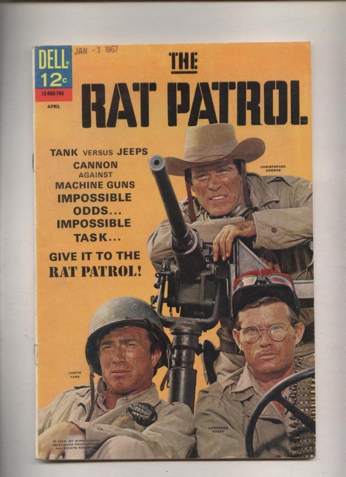 Rat Patrol  #2  TV  WWII comic   photo Covers  Dell