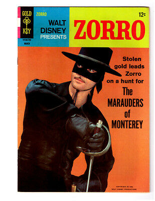 ZORRO #5 in VF+ a GOLD KEY 1967 comic TV photo cover Walt Disney Silver Age