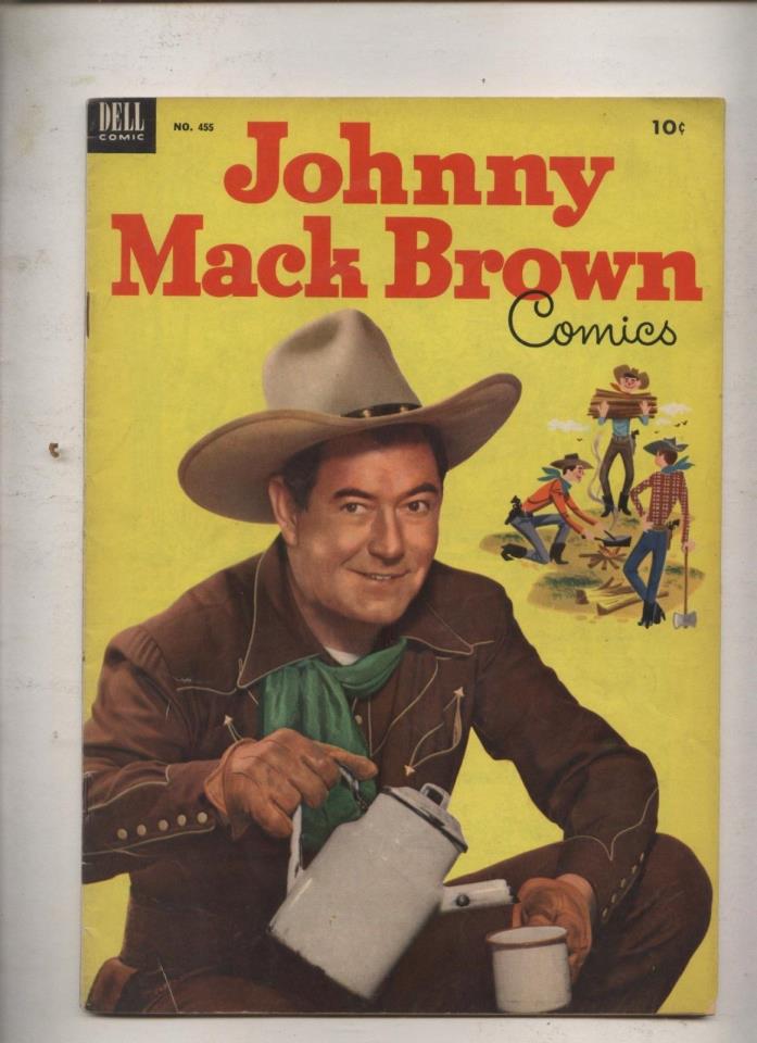Johnny Mack Brown  4 color455  Movie comic western Cowboy photo cover s
