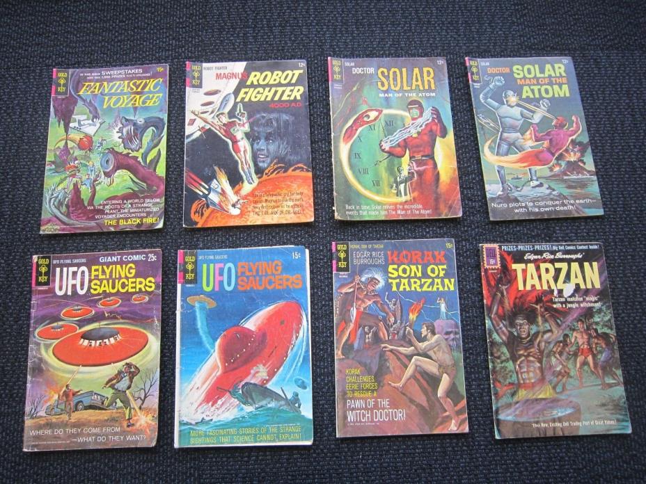 Gold Key comic lot - 1960's - Tarzan, Twilight Zone, Dr. Solar, Magnus