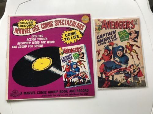 AVENGERS #4 GOLDEN RECORD REPRINT WITH RECORD FN/VF MARVEL 1966 (SLP187)