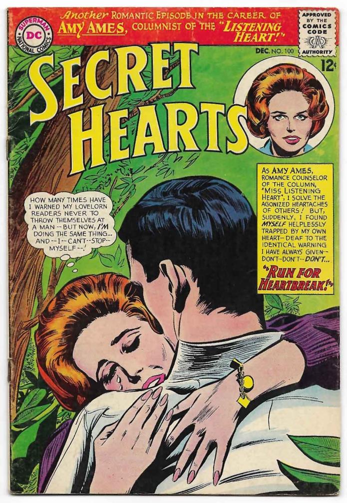Secret Hearts #100 (Dec 1964, DC Comics) Amy Ames The Listening Heart Columnist