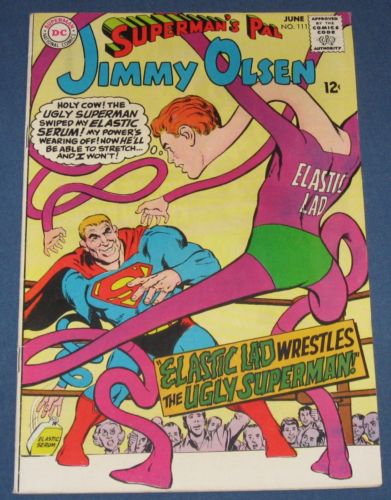 Superman’s Pal Jimmy Olsen #111  June 1968  Elastic Lad vs The Ugly Superman