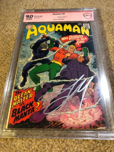 aquaman 35 CBCS 9.0 Not CGC signed By Jason Mamoa First Black Manta