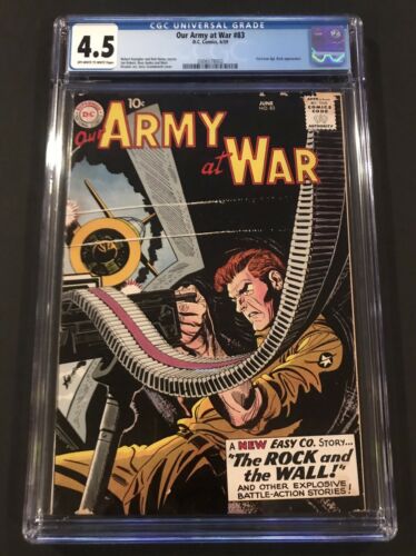 Our Army at War 83 CGC 4.5 UNIVERSAL BLUE LABEL - 1st Sgt. Rock - WAR!!!!!!! 81