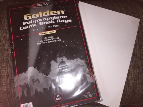 22 Set Of BCW Golden Age Comic Book Board & Bags Sleeves 2 mil 8x 10.5 Archival