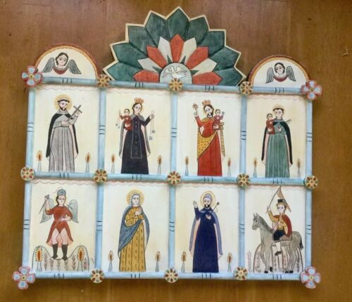 Anita Romero Jones FOLK ART Santa Fe 1994 Eight Saints, Santos