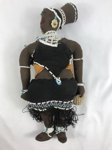 1950s African Zulu Beaded Fertility Doll Handmade Vintage