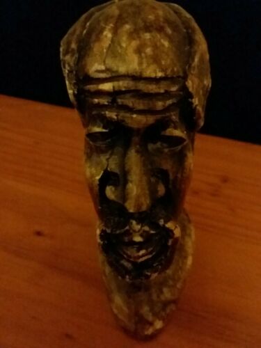 Brown Marble Stone Rock Handmade African Man Head BUST....