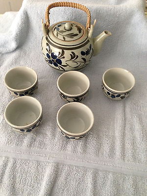 Vintage Otagiri Original Hand Crafted Japan Floral Teapot 5 Cups