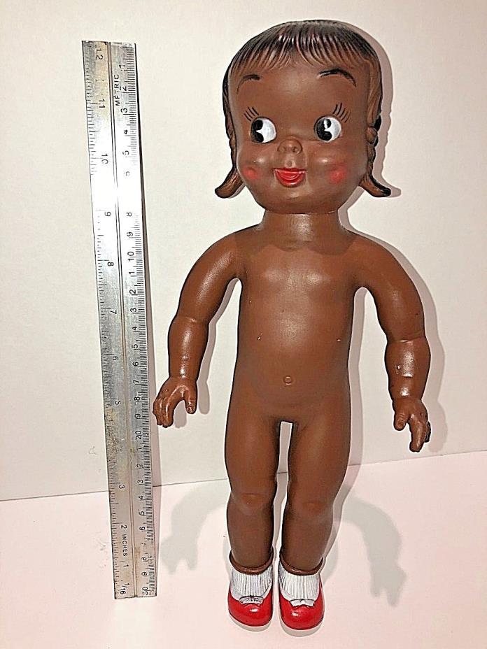 DOLL RUBBER SQUEAKER RELIABLE TOY COMPANY AFRICAN AMERICAN CANADIANA