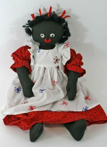 Vintage Rag Doll Handmade African American Americana Folk Art Primative 23