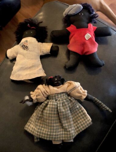 Vintage Black Americana Rag Doll Family