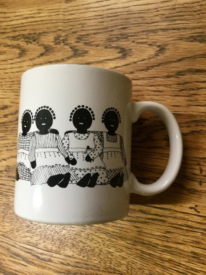 Vintage Coffee Mug Rosco & Bob 1965 featuring 4 Black American Baby Dolls