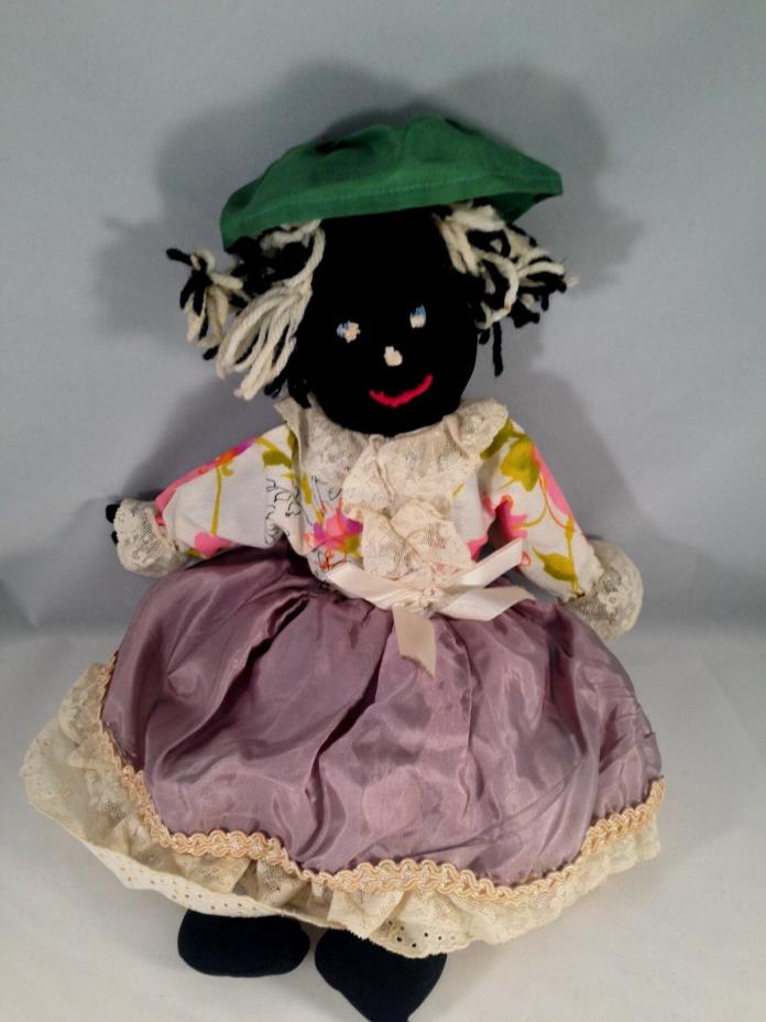Vintage Black Americana Cloth Rag Doll-Folk Doll