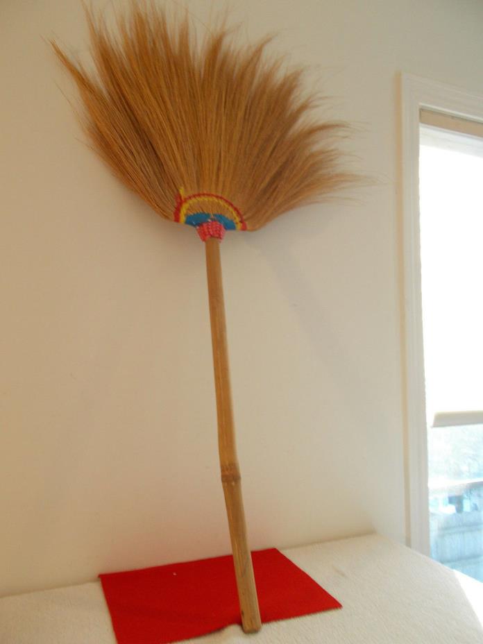 Unique Caribbean Broom  with Colorful  Artistic Design