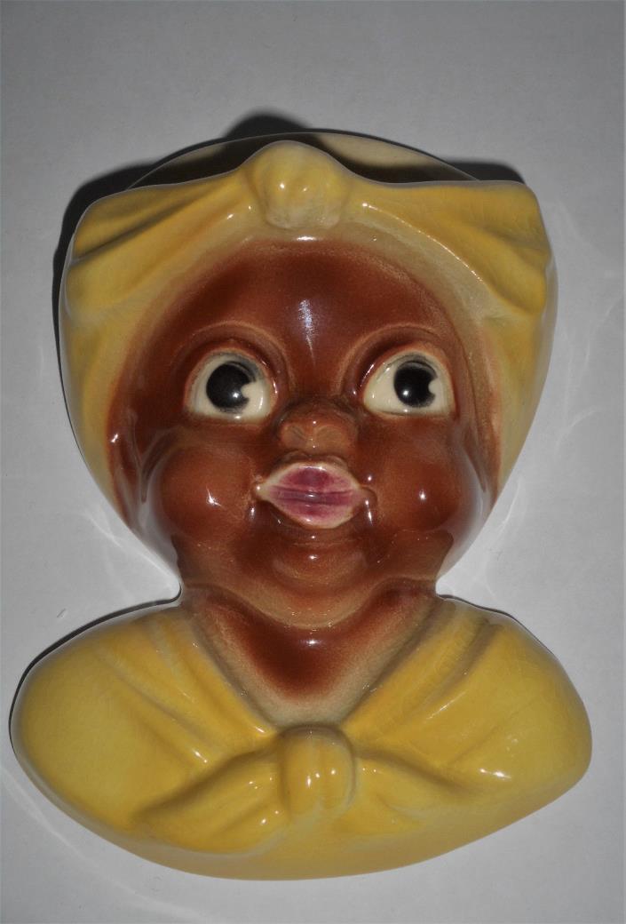 Aunt Jemima Rare Vintage 1940s Black Americana Wall Pocket # 5601A Coventry USA
