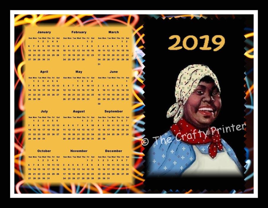 2019 CALENDAR MAGNET -  