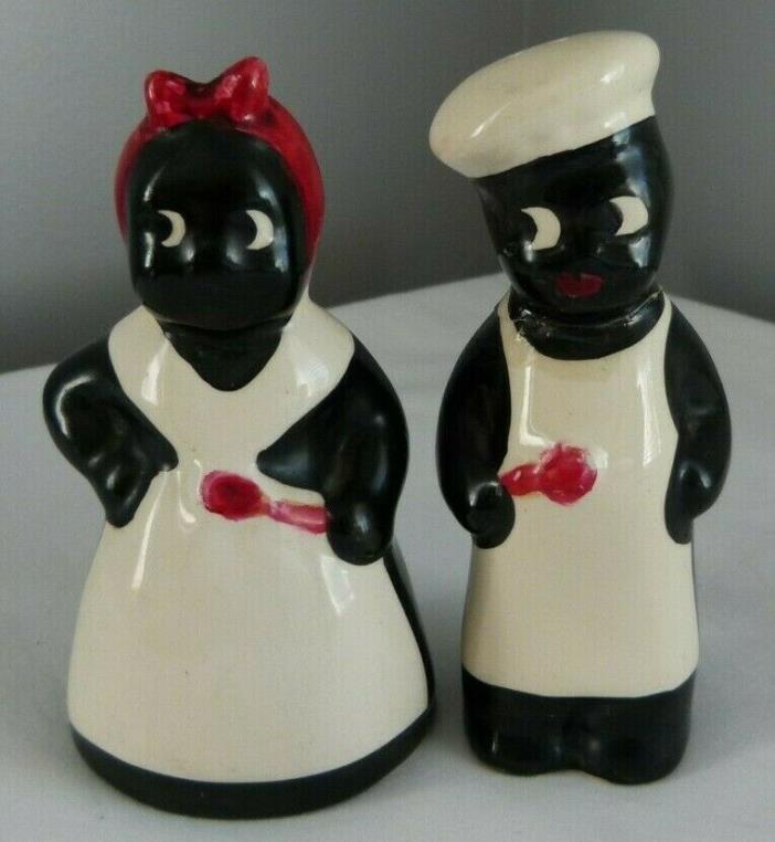 Pair of salt and pepper shakers in form of Mammy and Chef - Umbra  Search African American History