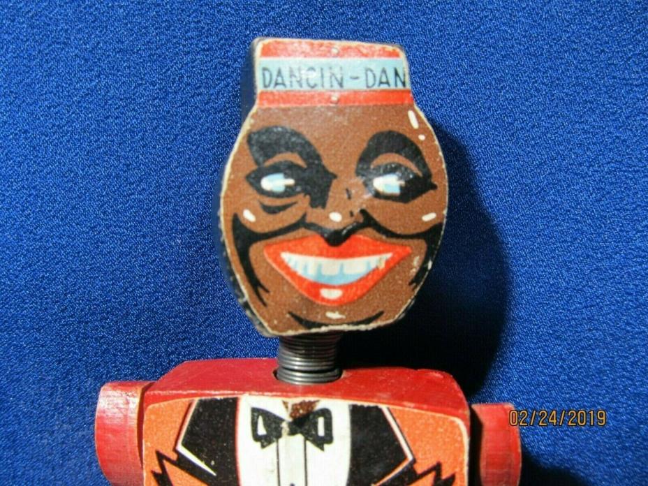 An antique Ragtime, Dancin'-Dan, Black Americana Dixieland, Wooden Doll Toy