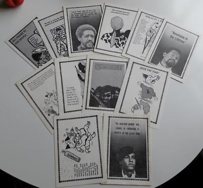 12 Original Douglas Emory c1969 Black Panther Revolutionary Christmas Cards RRR
