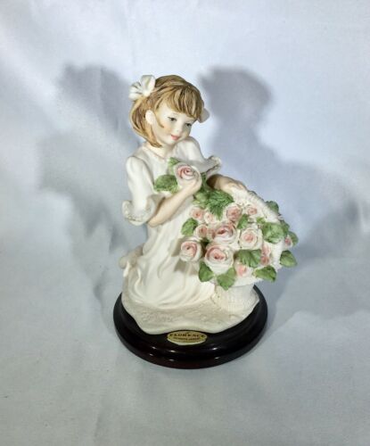 Giuseppe Armani Florence Figurine “Cherie” 1418F Girl with Flower Basket