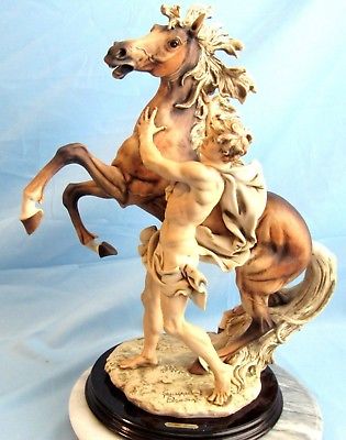 Giuseppe Armani FREEDOM-MAN & HORSE 906C Porcelain Figurine Limited Edition