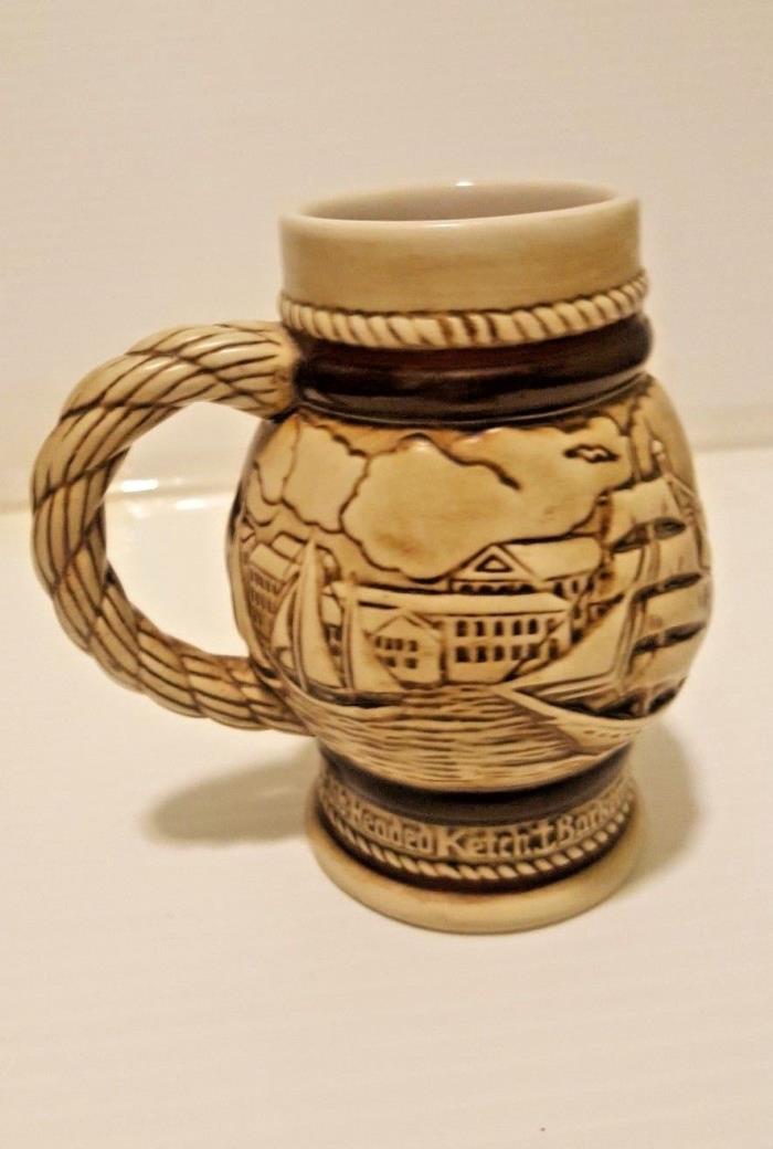 1982 Avon Miniature Beer Stein Mug Nautical Sailing Ships Ceramarte Brazil
